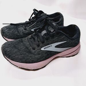 Brooks Launch 7 Running Shoes Black Lilac 1203221B081 Womens Girls Size 5.5